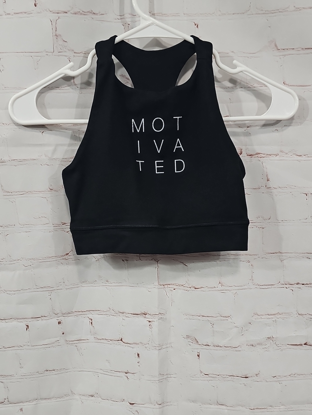 good hYOUman Black 'GOOD FITNESS' Printed Workout Top